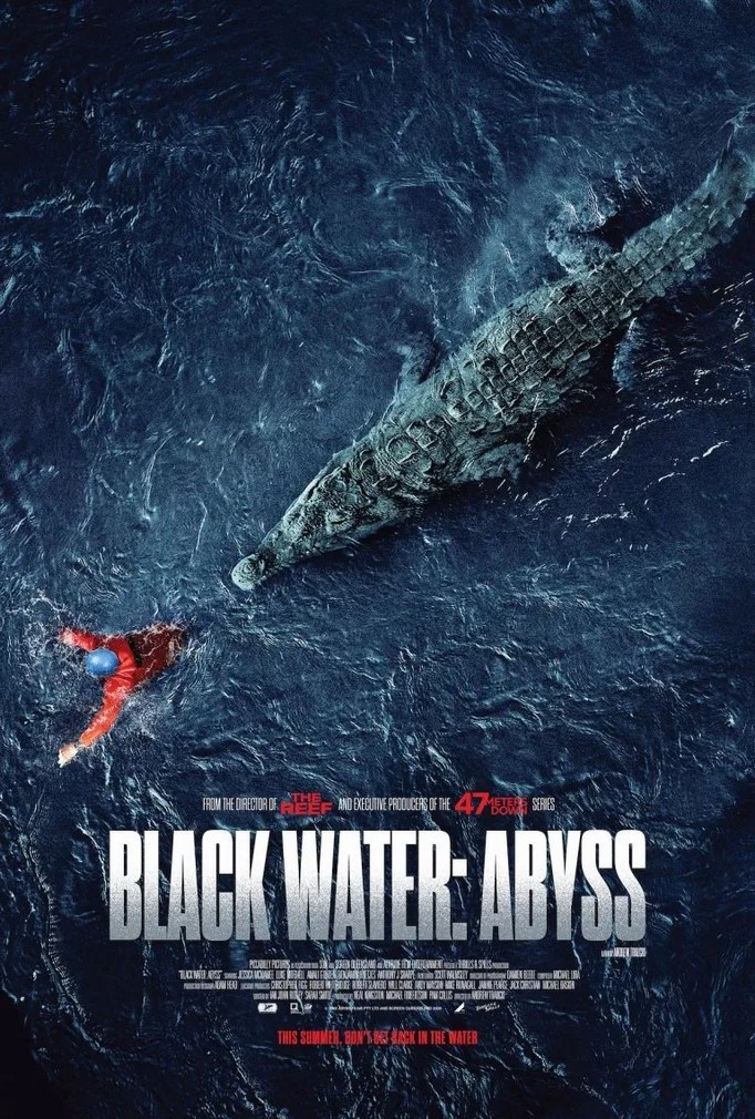 Black Water: Abyss – locandine del survival-horror con coccodrilli
