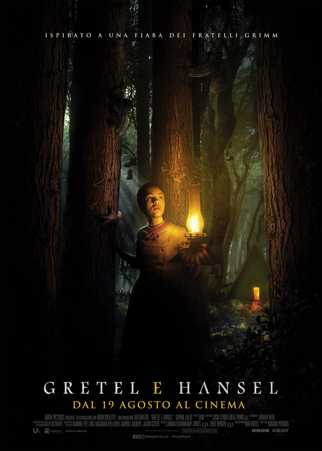 Gretel e Hansel: locandine della fiaba horror con Sophia Lillis (Al cinema dal 19 agosto)