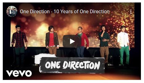 One Direction – 10 Years of One Direction (video)