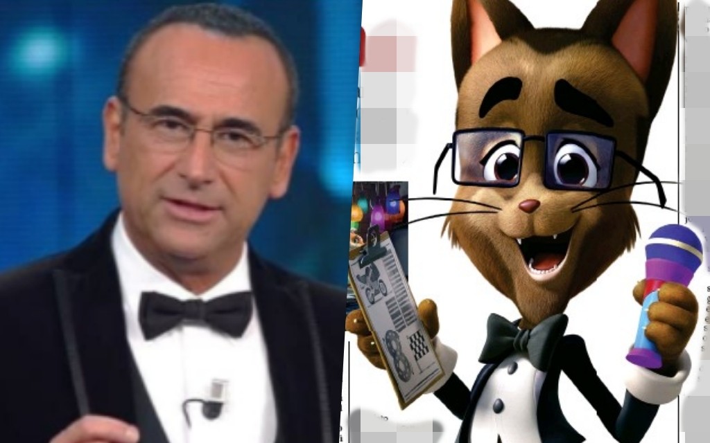 Carlo Conti in versione cartoon nella serie animata “44 Gatti” di Rai YoYo