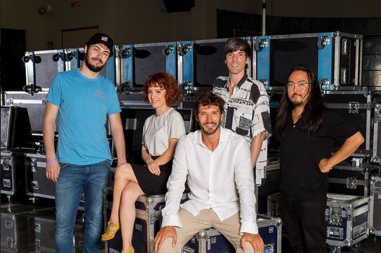 Castrocaro 2020, giuria: Bugo, Maria Antonietta, Taketo Gohara e Riccardo Zanotti (dei Pinguini Tattici Nucleari)