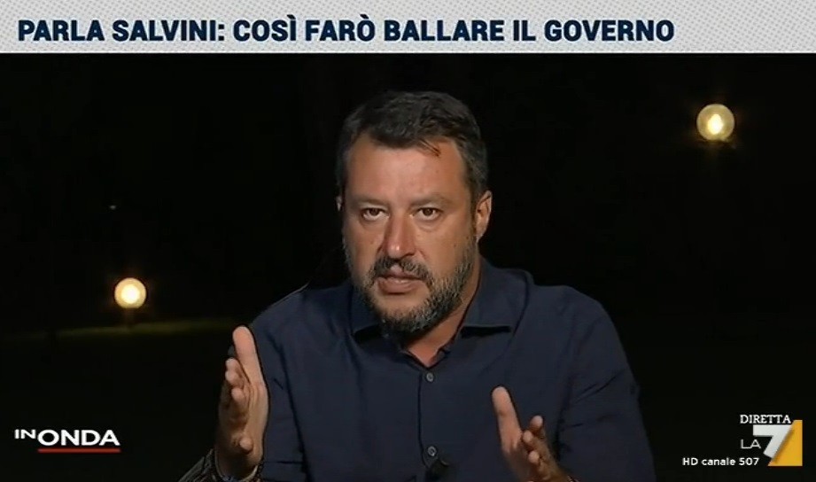 In Onda, Telese e Parenzo duellano con Salvini. Lui sbotta sui social: “Quanta pazienza”