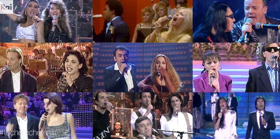 Techetechetè, stasera in tv, 18 agosto 2020: Sanremo “a due voci”, i grandi duetti del Festival