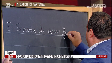 Agorà, Claudio Durigon (Lega) scrive una domanda al Ministro Azzolina, la Costamagna gli corregge l’errore (VIDEO)