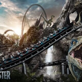 Jurassic World 3 trailer e dettagli della nuova attrazione VelociCoaster