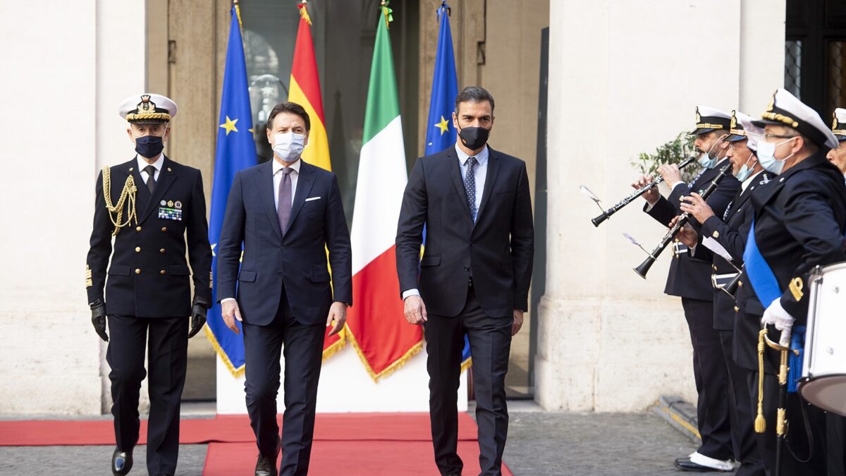 Italia-Spagna, Conte incontra Sanchez: “Recovery Fund dal 1° gennaio”