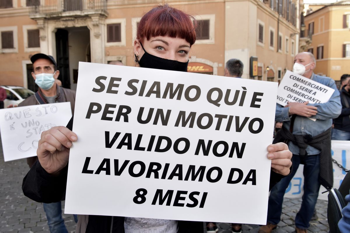 Montecitorio: manifestazione di artigiani e lavoratori autonomi