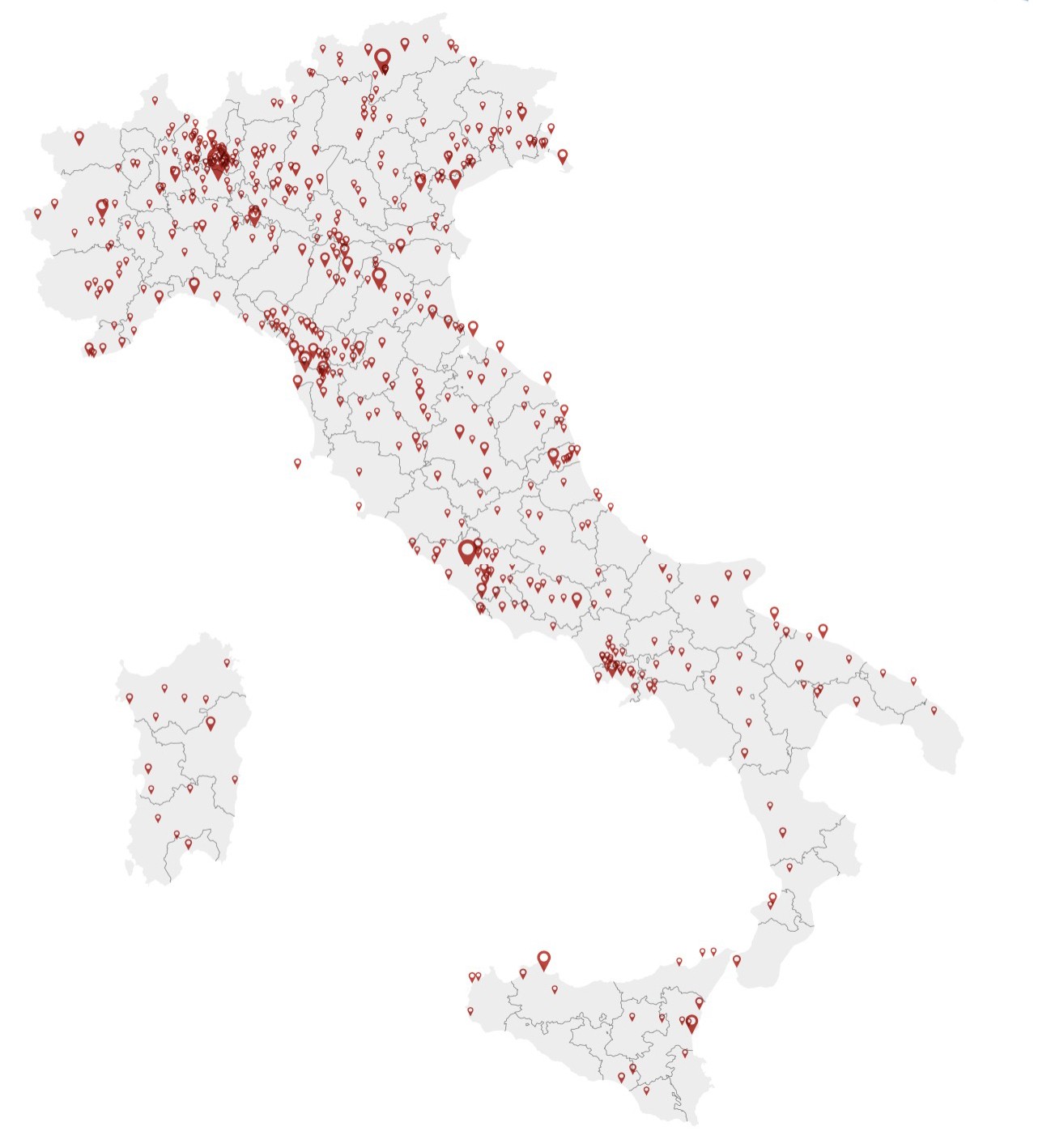 Mappa Casi COVID a Scuola