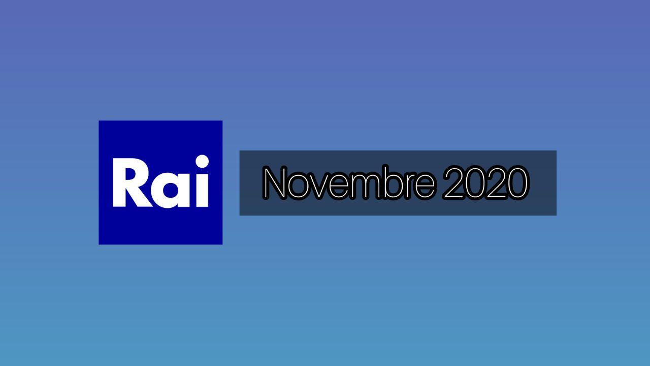 Palinsesti Rai: programmazione novembre 2020