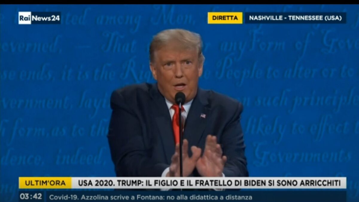 Duello Trump-Biden, accese solo Rai e Sky. Non pervenute Mediaset e La7