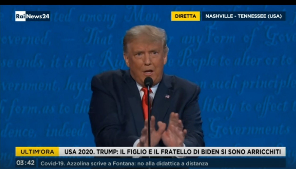 Duello Trump-Biden, accese solo Rai e Sky. Non pervenute Mediaset e La7