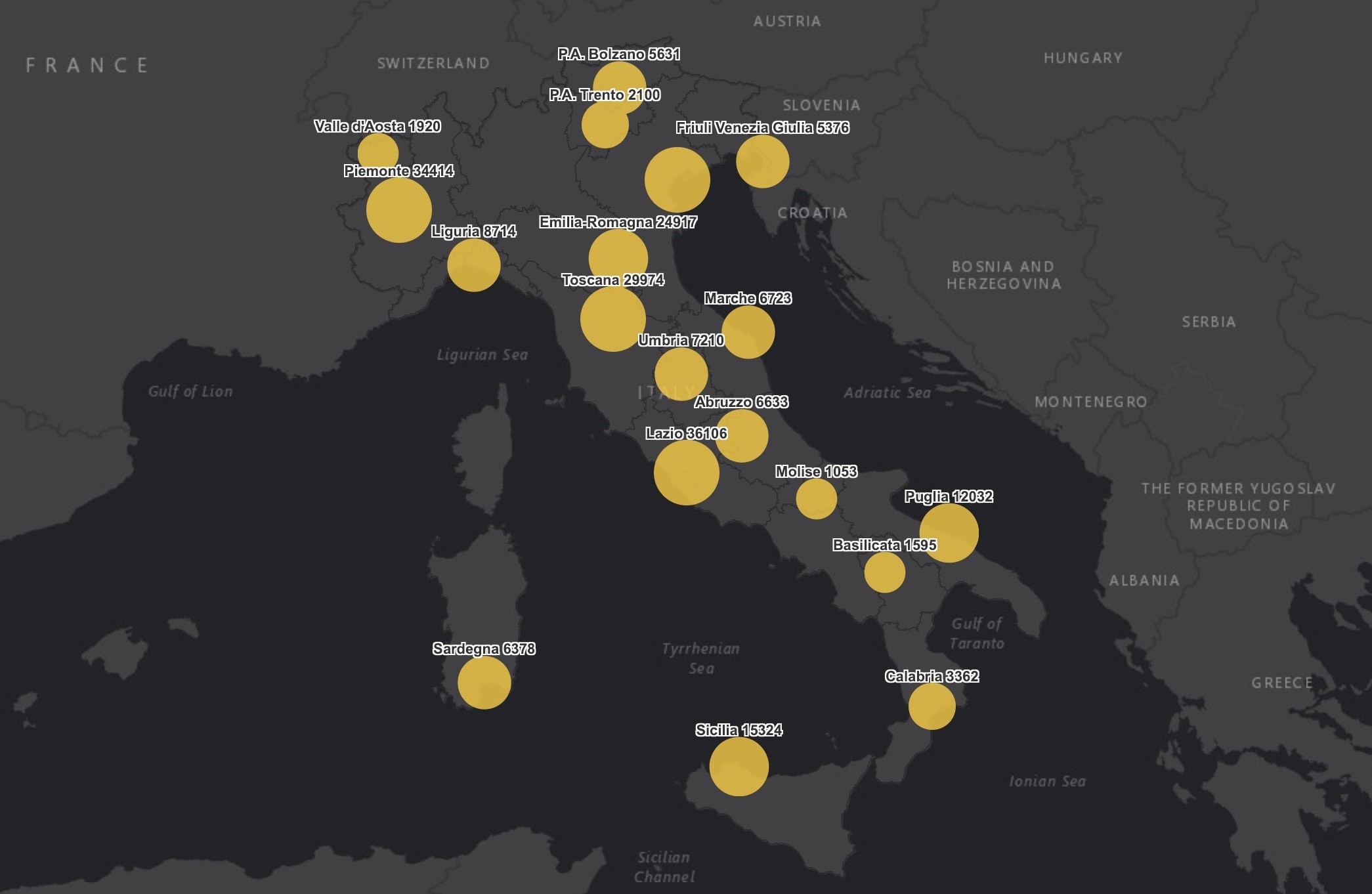 bollettino covid 1 novembre 2020 mappa