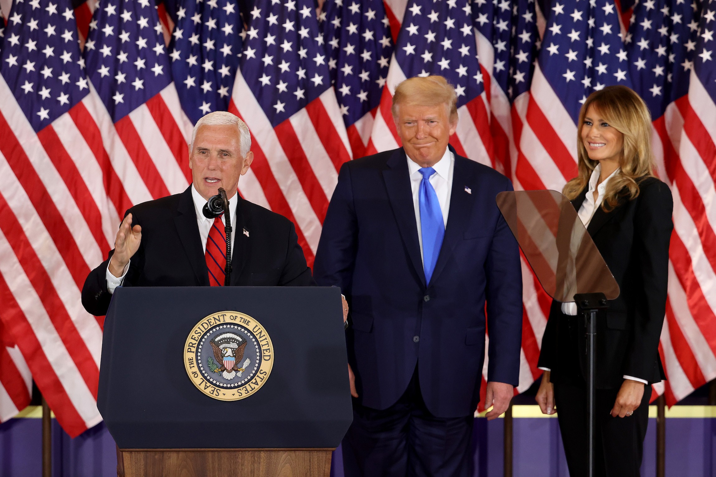Il discorso di Trump a urne non ancora chiuse