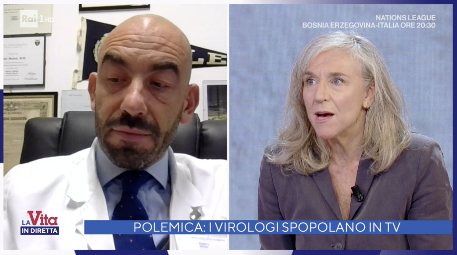 La Vita in Diretta, troppi virologi in tv? È scontro fra Matteo Bassetti e Giovanna Botteri
