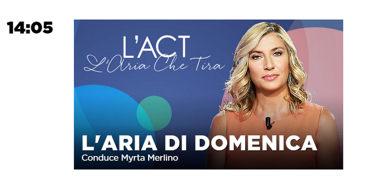 L’Aria di domenica su La7 inizia il 15 novembre, Myrta Merlino riuscirà a emulare Giletti e Floris?