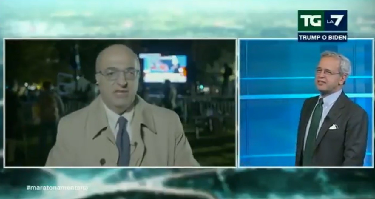 Elezioni Usa in tv: Sechi show da Mentana, Porro con la sigla di Rocky. Su Sky Tg24 nuova grafica e tazzine brandizzate