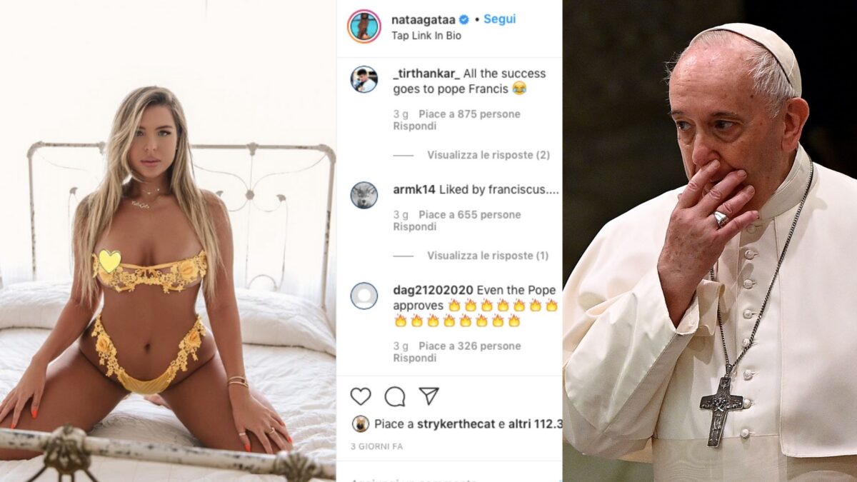 Vaticano, inchiesta per un like dell’account del Papa a una modella brasiliana