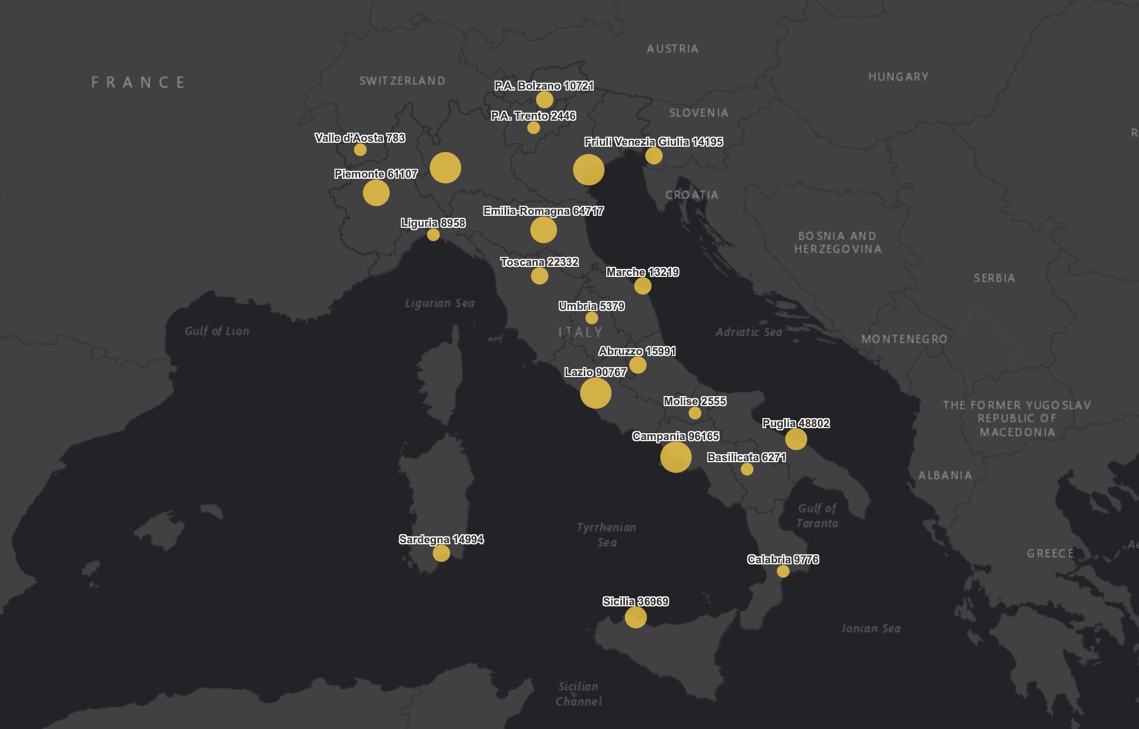 bollettino covid 10 dicembre 2020 mappa