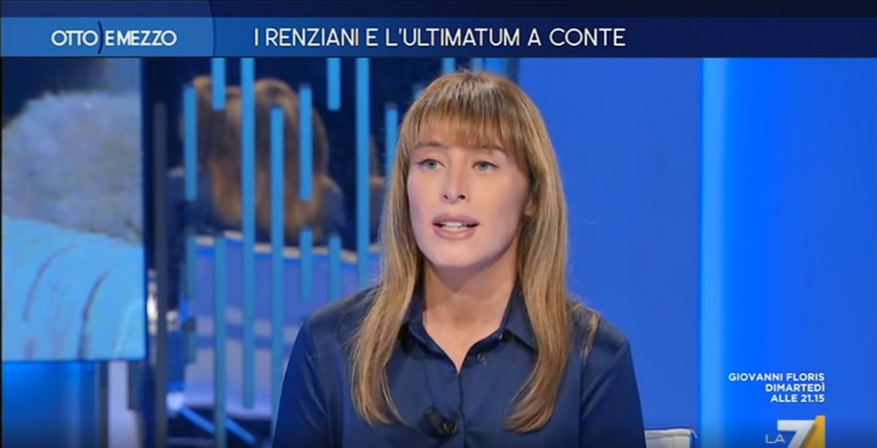 Gruber mostra le foto di Boschi senza mascherina e lei si arrabbia (VIDEO)