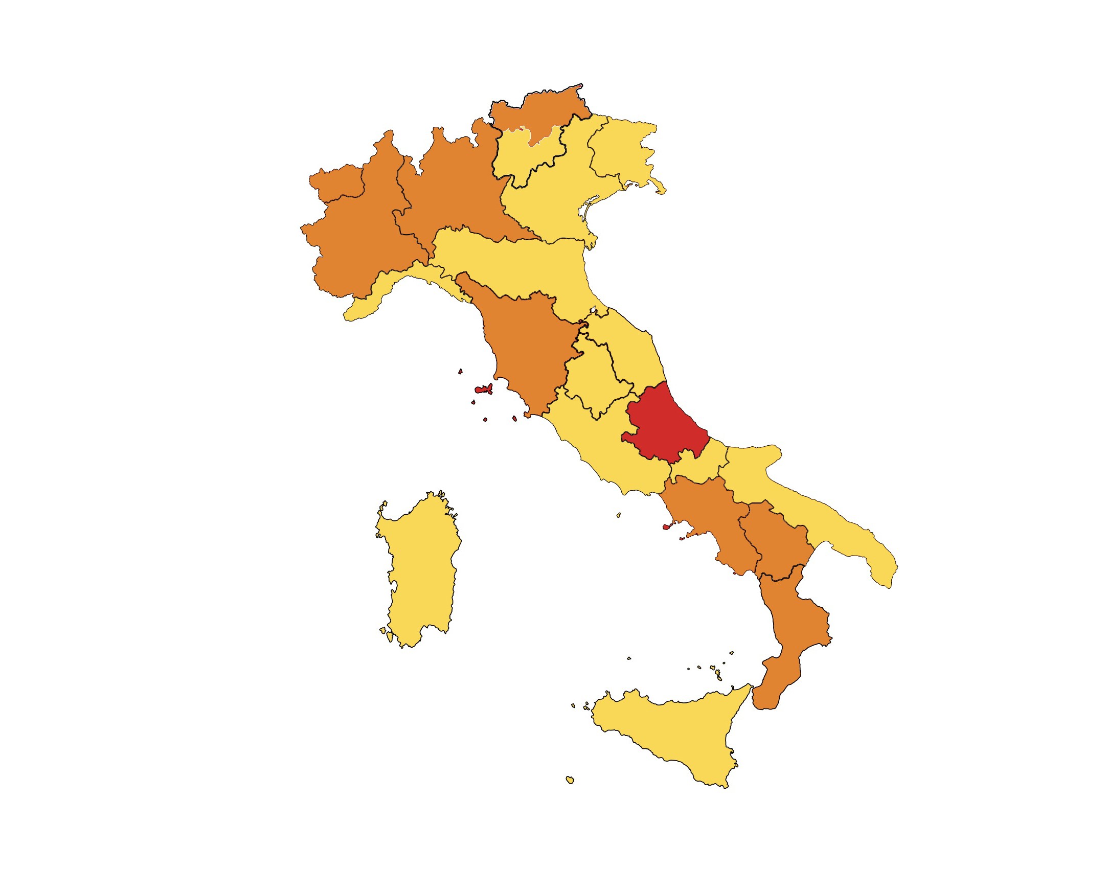 Zona gialla, arancione e rossa. Ecco come cambia l’Italia dal 6 dicembre 2020