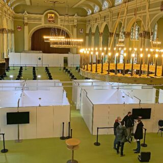 La storica Schützenhalle am Loh di Lüdenscheid, luogo che solitamente ospita eventi.