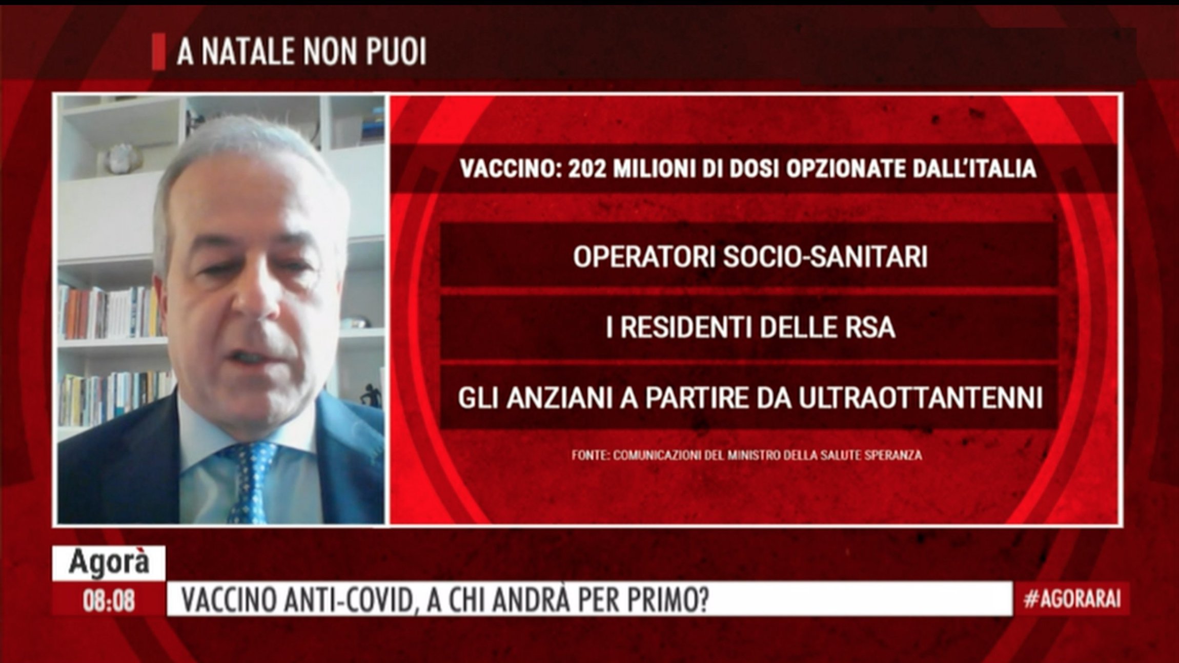 Locatelli: “Da gennaio al via vaccinazione di massa anti-Covid”