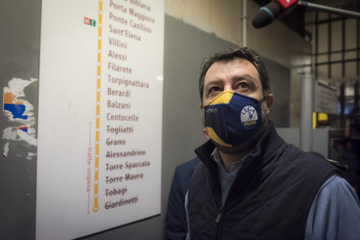Salvini al parco di Centocelle: “Raggi incapace, andrà a casa”
