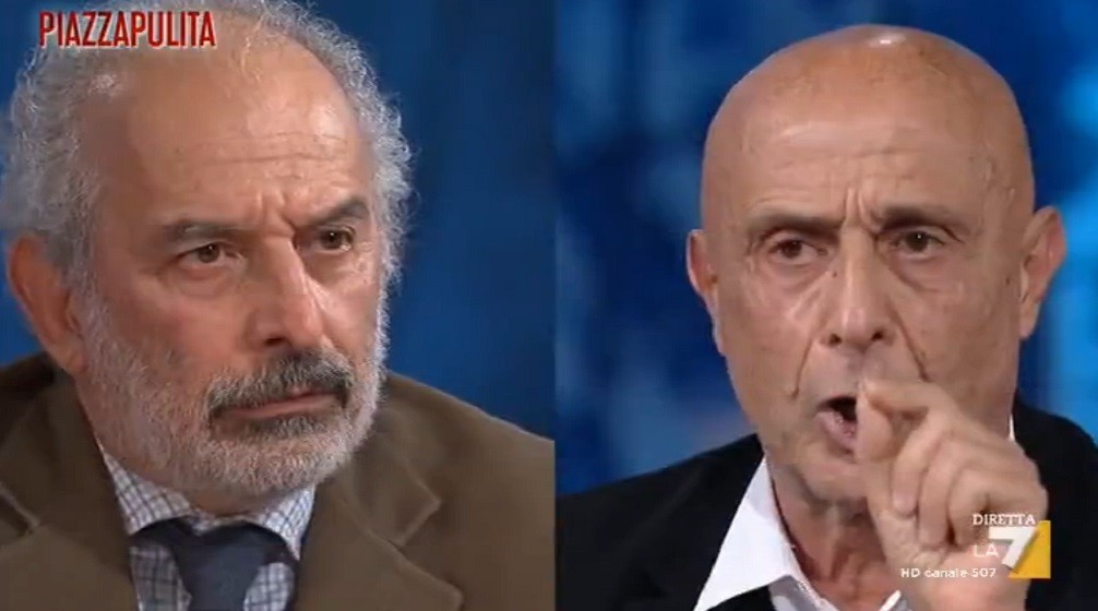 Piazzapulita, Minniti contro Lerner: “Ho fatto i corridoi umanitari, perché ridi? (Video)