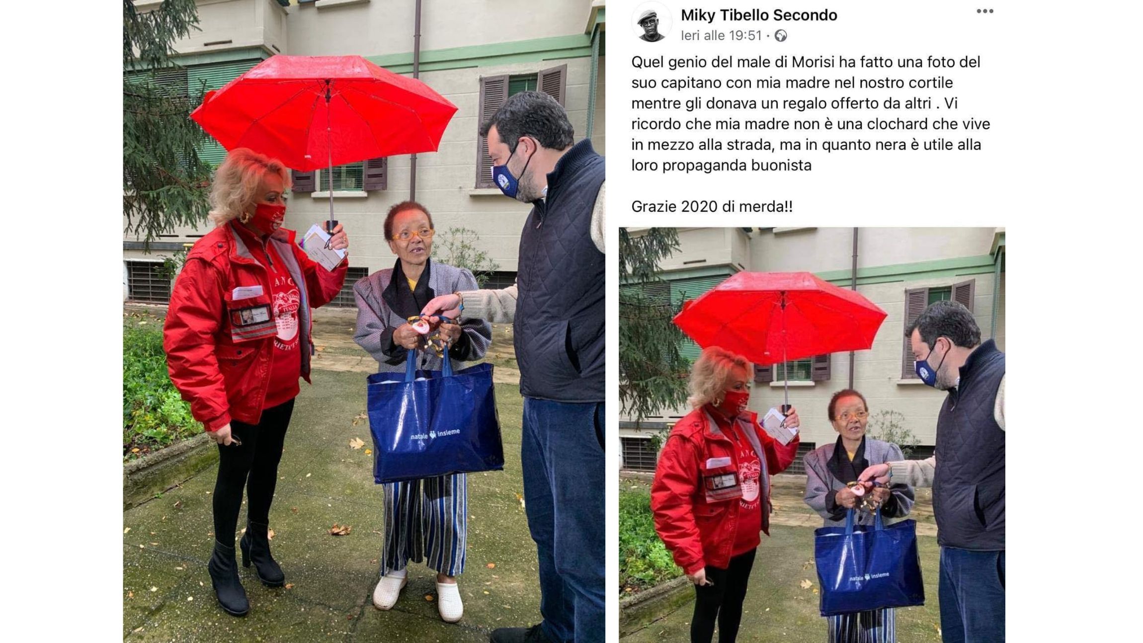 Polemica su Salvini e i pacchi ai bisognosi. City Angels: “Non ne sapevamo nulla”