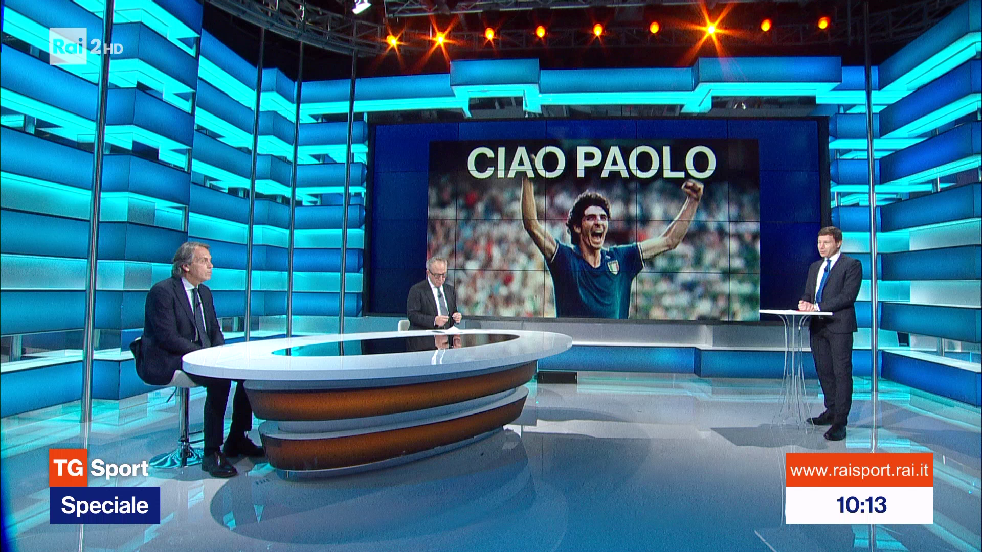 I funerali di Paolo Rossi: la commozione di Alberto Rimedio in diretta tv
