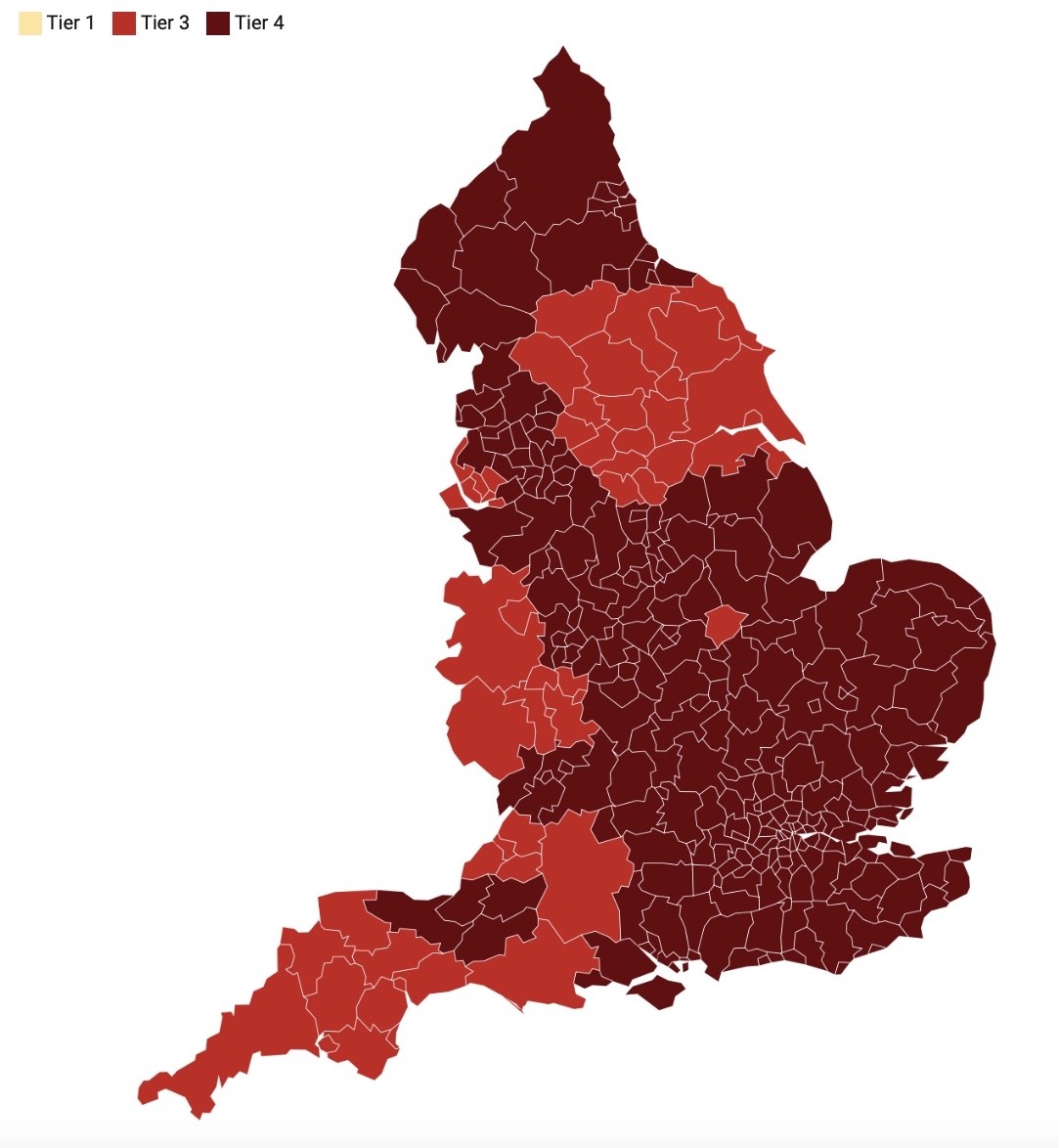 misure COVID Inghilterra 1 gennaio 2021 - variante inglese
