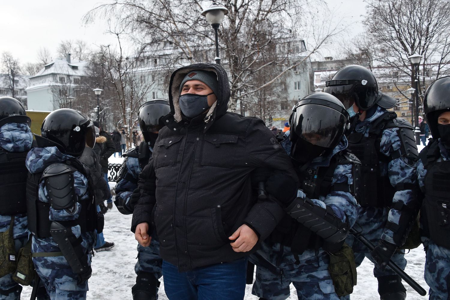 Migliaia di cittadini in strada in Russia contro la carcerazione di Navalny