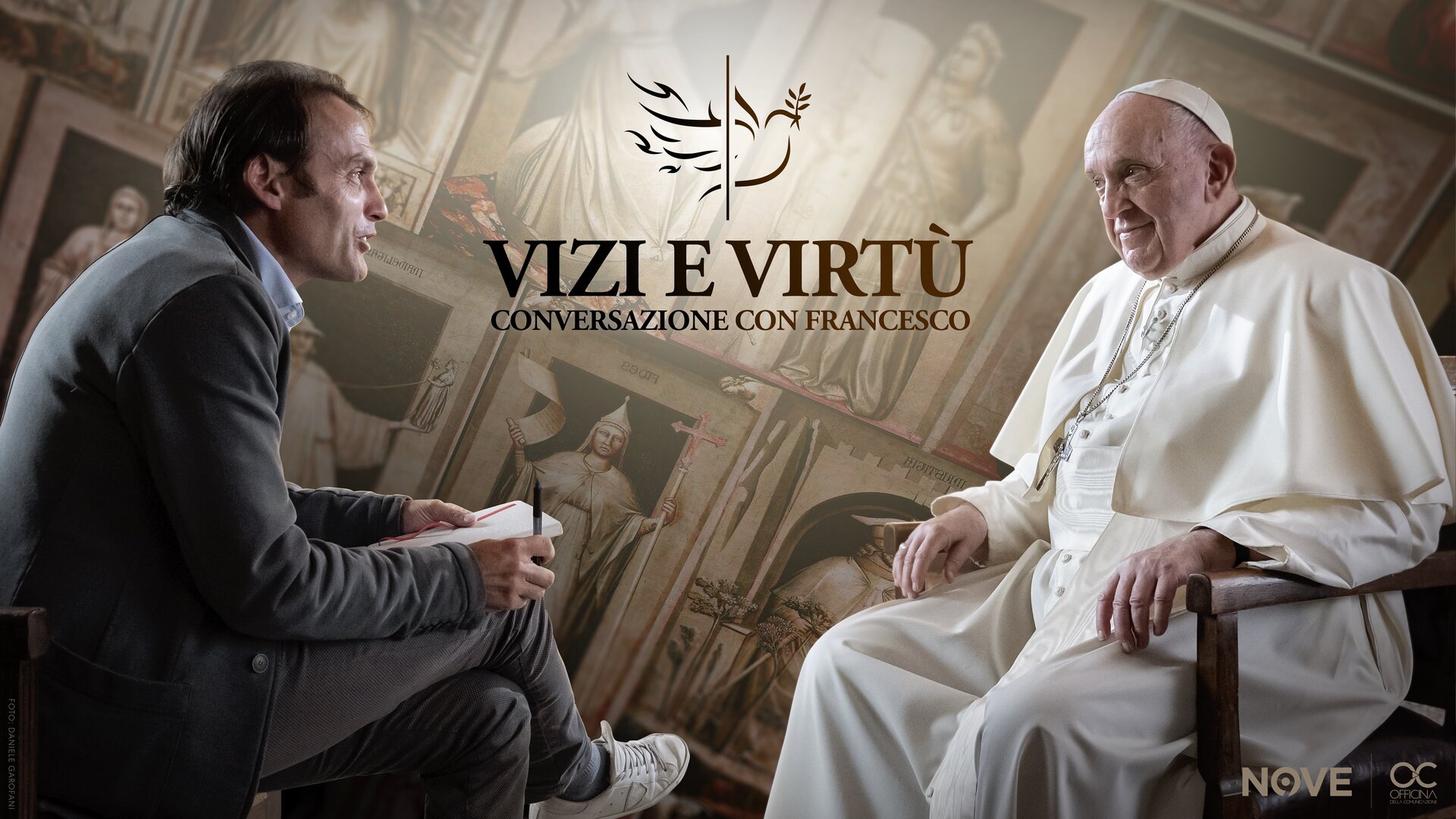 Vizi e Virtù con Papa Francesco, su Nove tre speciali con Bergoglio e don Pozza