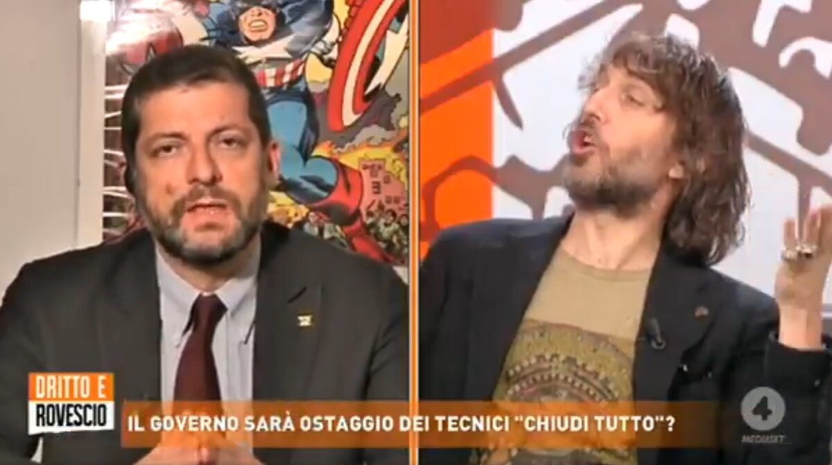 Dritto e rovescio, lite tra Giuseppe Cruciani e Andrea Romano