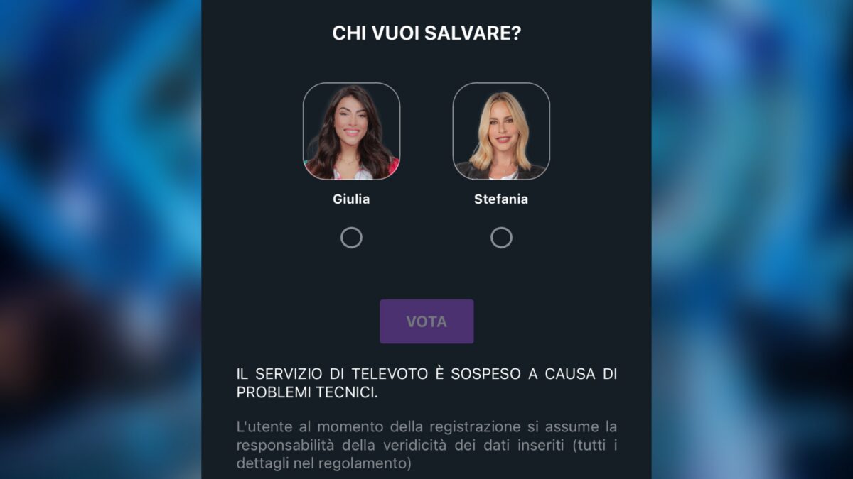 Grande Fratello Vip, televoto web sospeso fra Giulia Salemi e Stefania Orlando