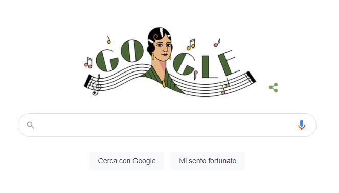 11 febbraio 2021, Doodle di Google dedicato a María Grever