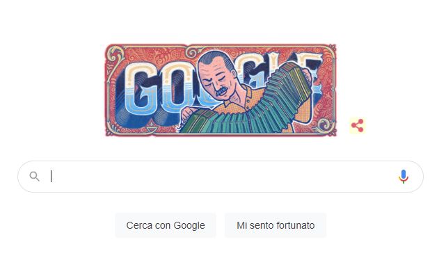 11 marzo 2021, Doodle di Google dedicato al centenario della nascita di Astor Piazzolla