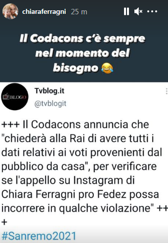 Chiara Ferragni IG Story