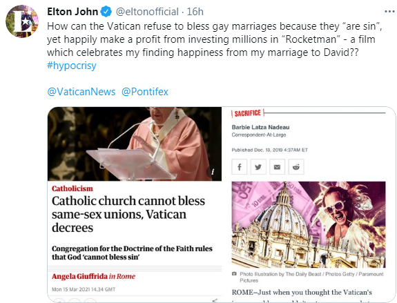Tweet Elton John