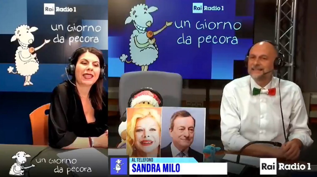Sandra Milo finge un malore a Un giorno da pecora. La reazione di Geppi Cucciari (Video)