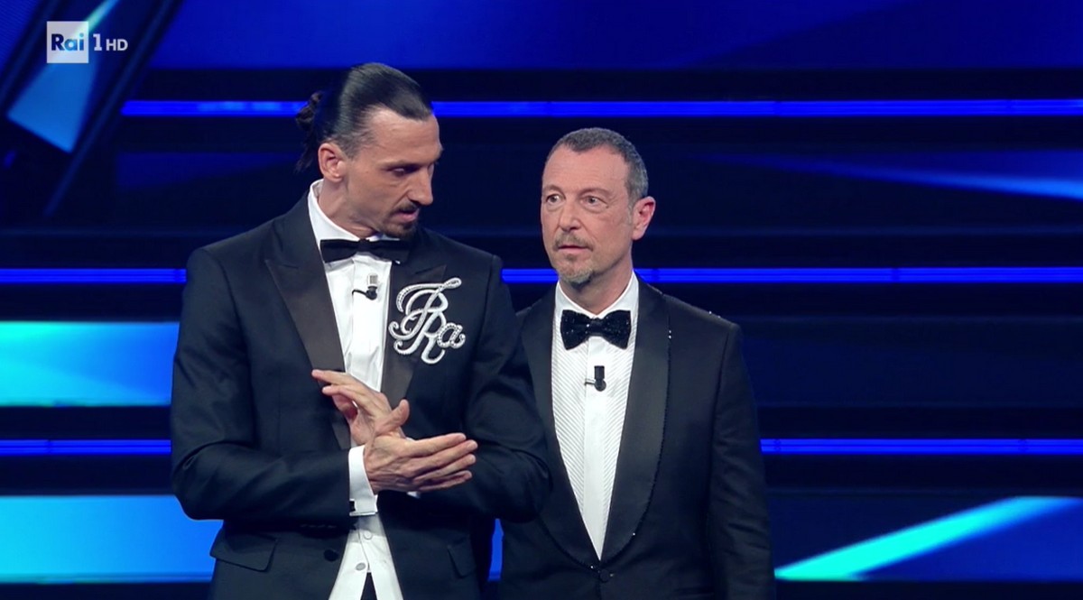Sanremo 2021, Zlatan Ibrahimovic parodia se stesso (e le pause alla Celentano diventano le pause alla Ibra…)