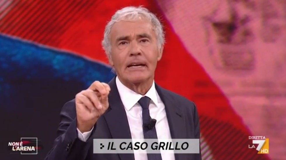 Non è l’Arena, Sgarbi: “La Gruber mi ha impedito di parlare del caso Grillo”. E Giletti la punzecchia
