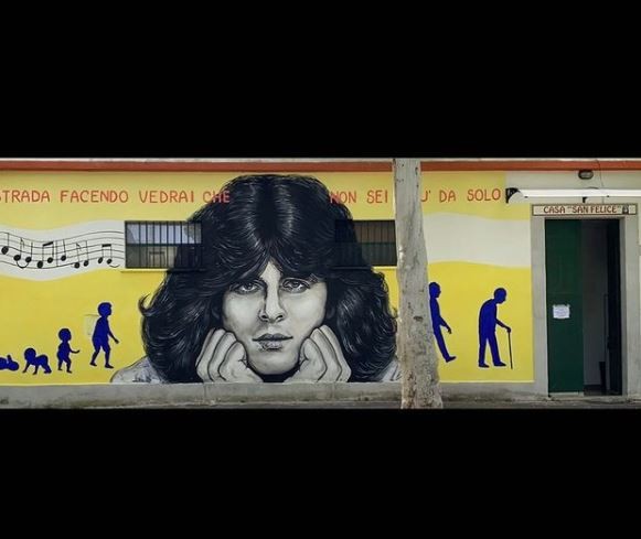 Claudio Baglioni, murales dedicato al cantante a Roma: la reazione del cantante