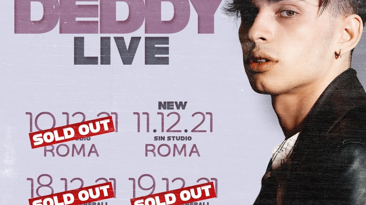 Deddy, concerti a dicembre 2021 a Roma e Milano: info date e biglietti e primi sold out