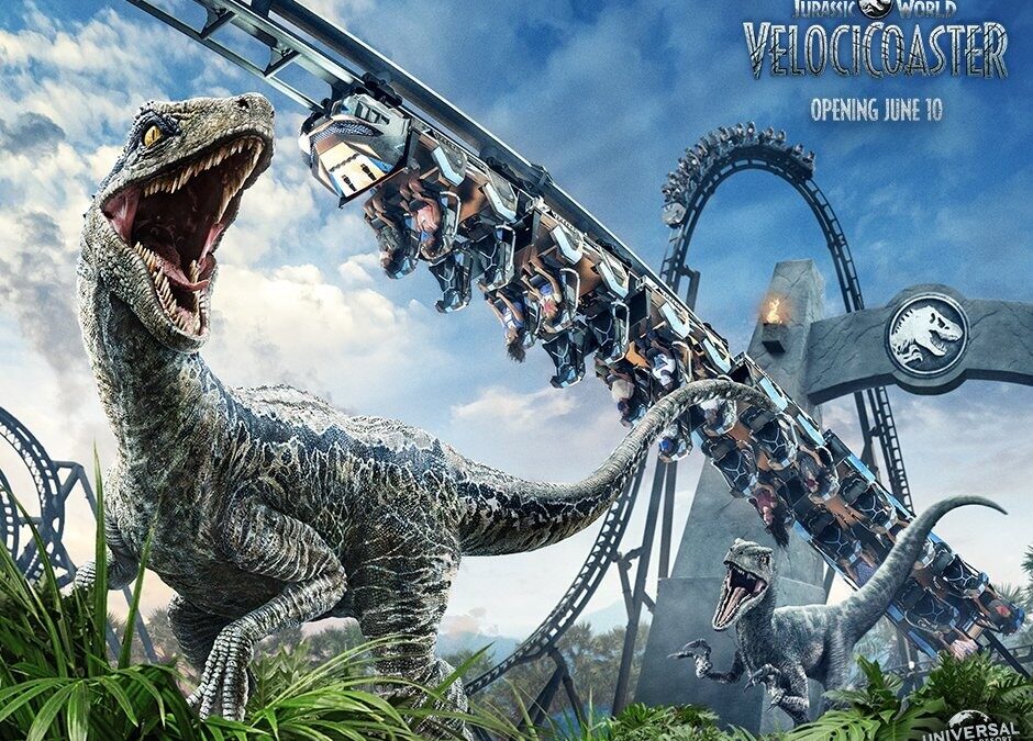 Jurassic World: trailer e clip della nuova attrazione “VelociCoaster”