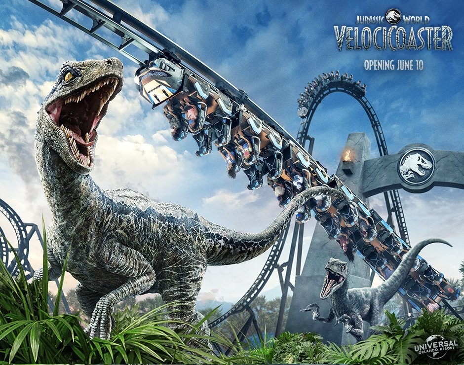 Jurassic World: trailer e clip della nuova attrazione “VelociCoaster”