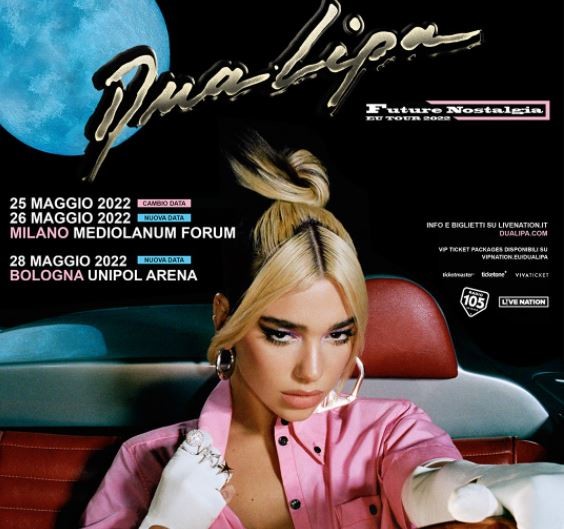 Dua Lipa, concerti rinviati a maggio 2022 (ma con due date in più in Italia): tutte le info