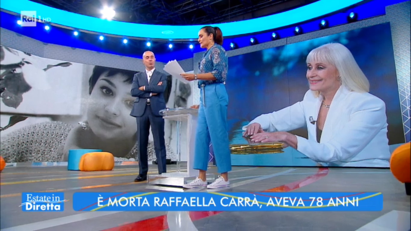 Morte Raffaella Carrà, la tv ricorda l’icona modificando il palinsesto