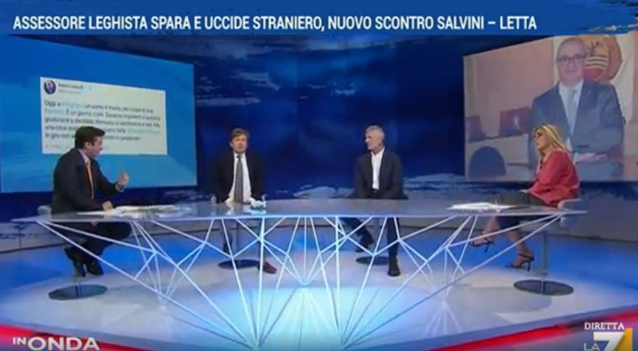 De Gregorio, apertura a sorpresa a In Onda: “La casalinga di Voghera è diventata assessore e ora spara”