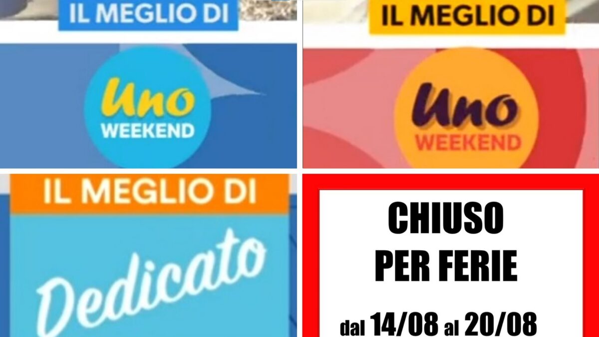Chiuso per ferie: Uno weekend e Dedicato vanno in vacanza per Ferragosto